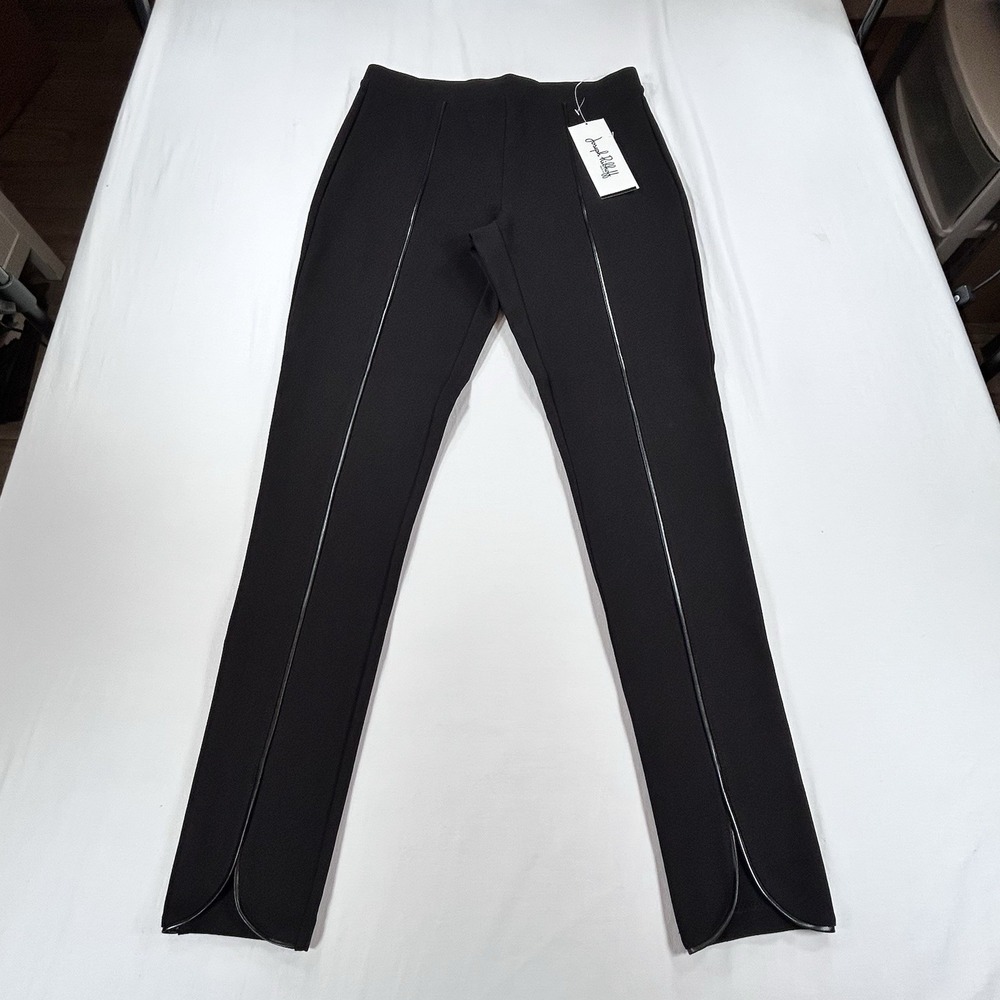 NEW Joseph Ribkoff Pants Womens 10 Black Straight Pull on High Rise Stretch
